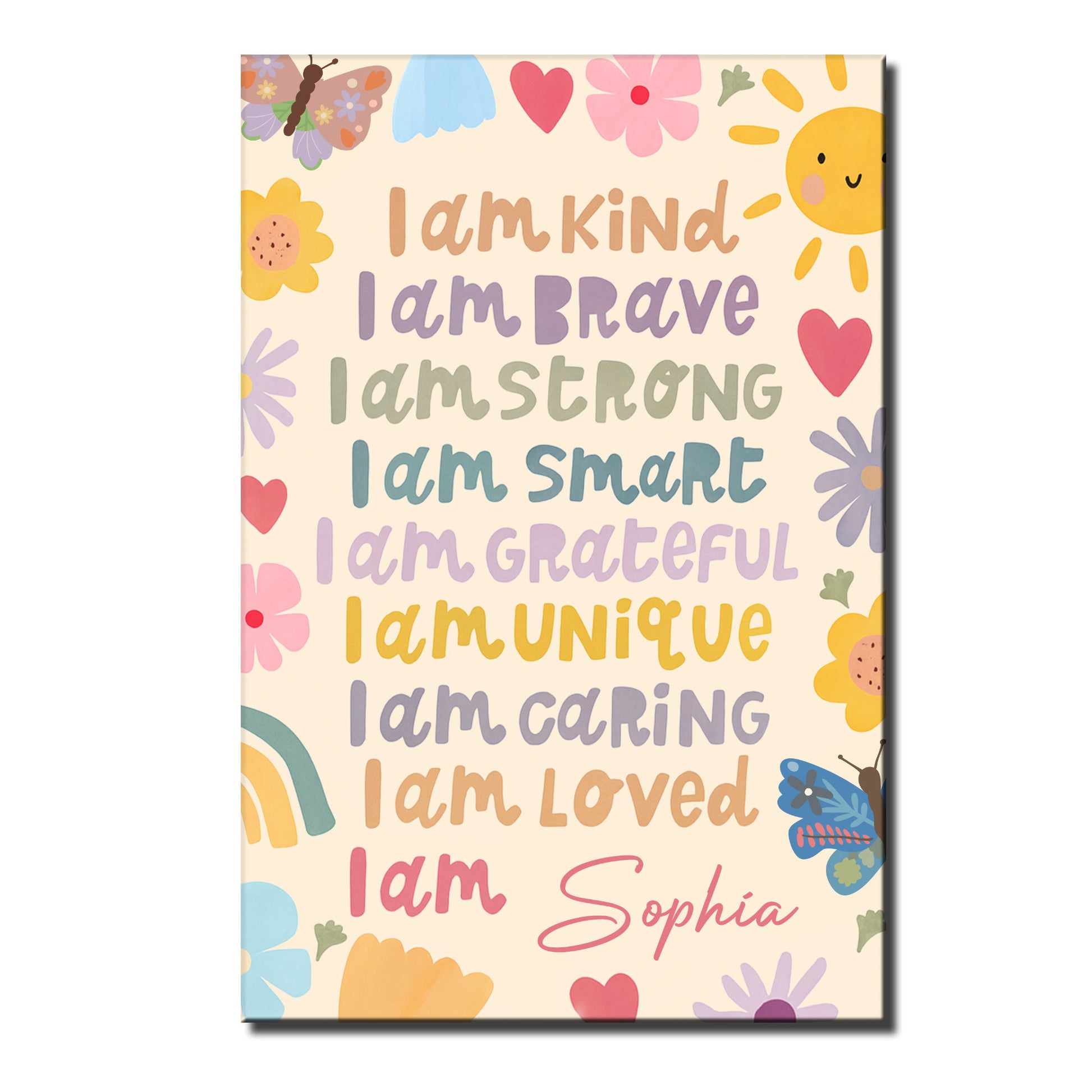 I Am Kind, Brave, Strong, Smart, Postive Affirmations Poster