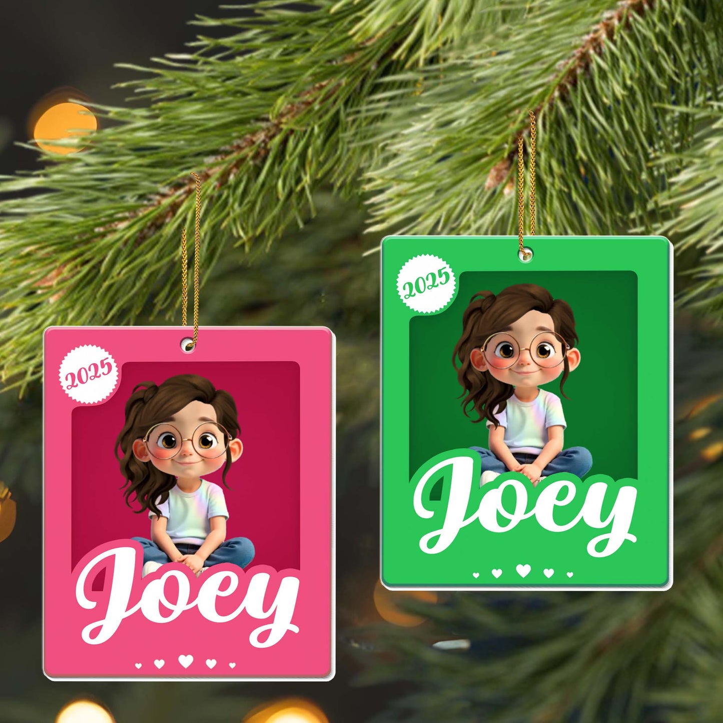 To Joey, Customized With Love, Cute Girl With Glasses