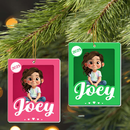 To Joey, Customized With Love, Cute Girl With Glasses