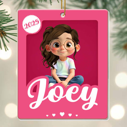 To Joey, Customized With Love, Cute Girl With Glasses