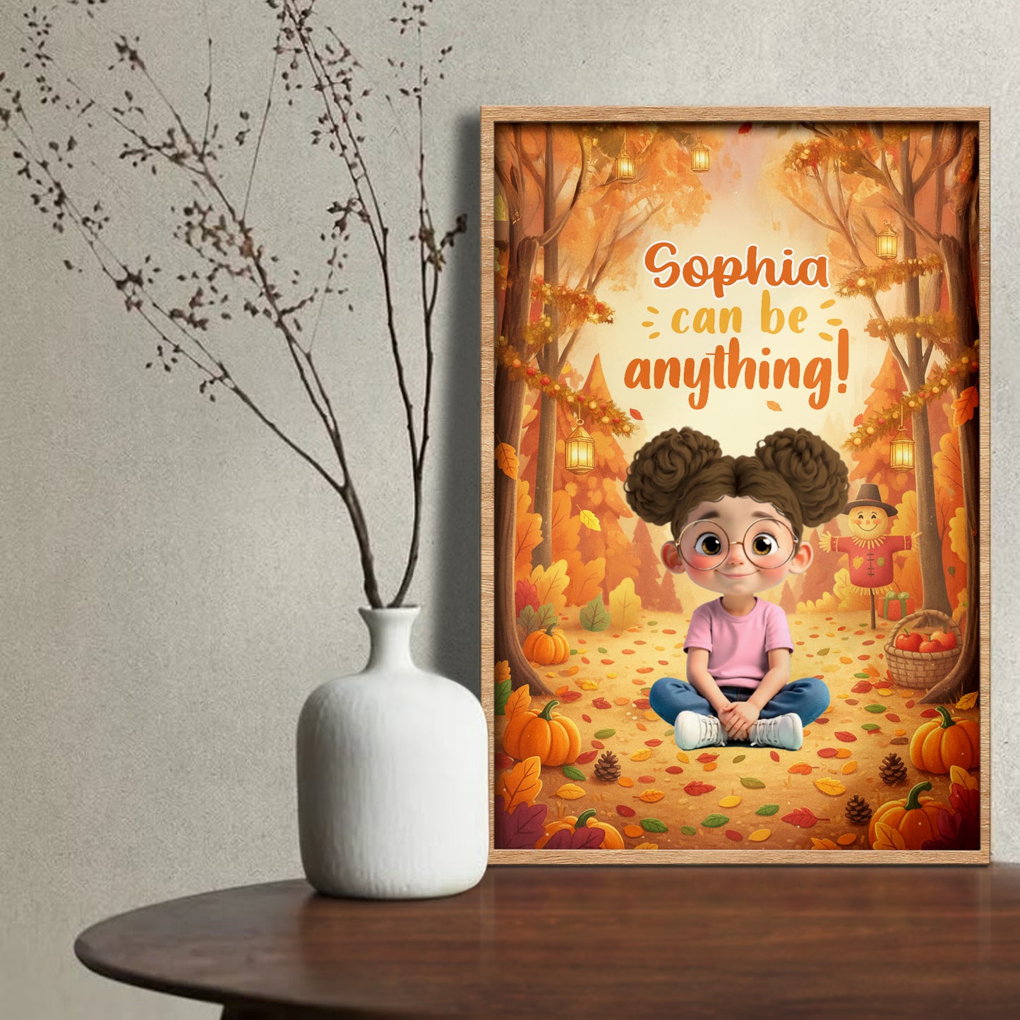 Sophie Can Be Anything Autumn Inspiration - Personalized Custom Vertical Poster - KID358_VPOS
