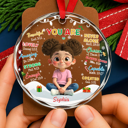 You Are Never Alone, Young Girl With Christmas Decorations