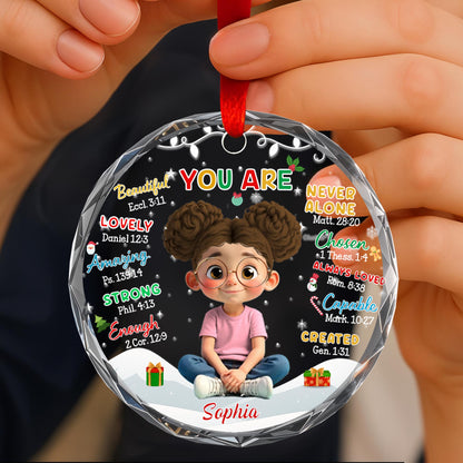 You Are Never Alone, Young Girl With Christmas Decorations