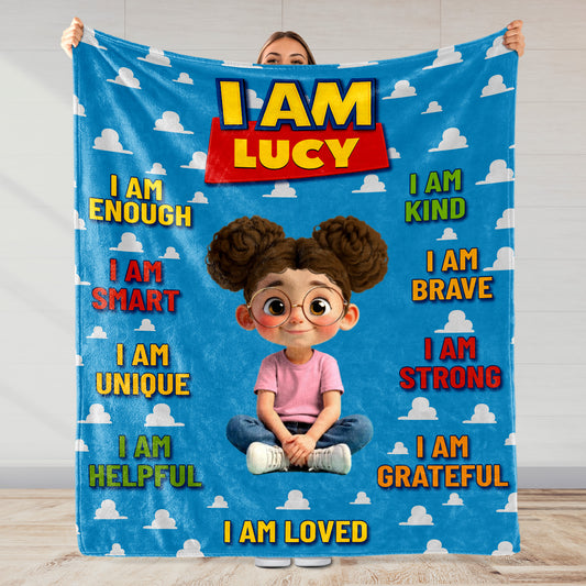 I Am Enough, I Am Smart, Unique And Brave Custom Blanket
