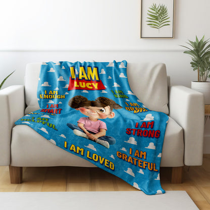 I Am Enough, I Am Smart, Unique And Brave Custom Blanket