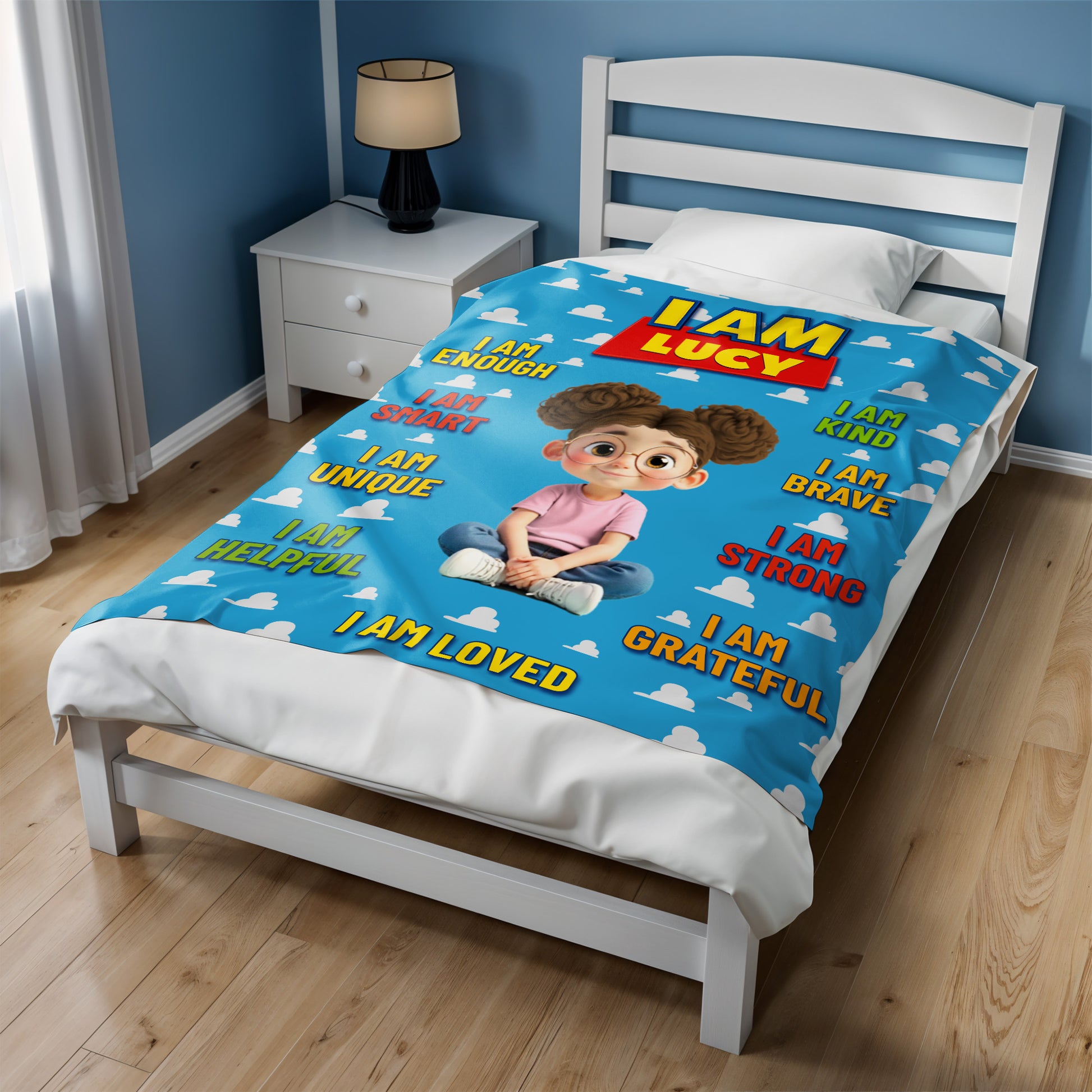 I Am Enough, I Am Smart, Unique And Brave Custom Blanket