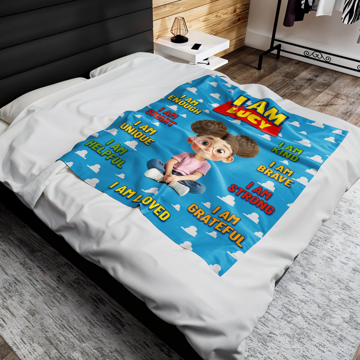 I Am Enough, I Am Smart, Unique And Brave Custom Blanket