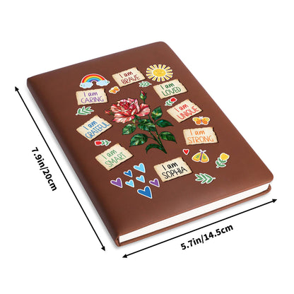 I Am Caring, Brave, Loved, Unique, Strong, Personalized Journal