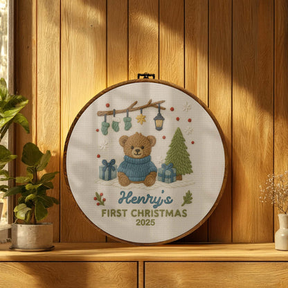 Your First Christmas, Teddy Bear And Christmas Tree