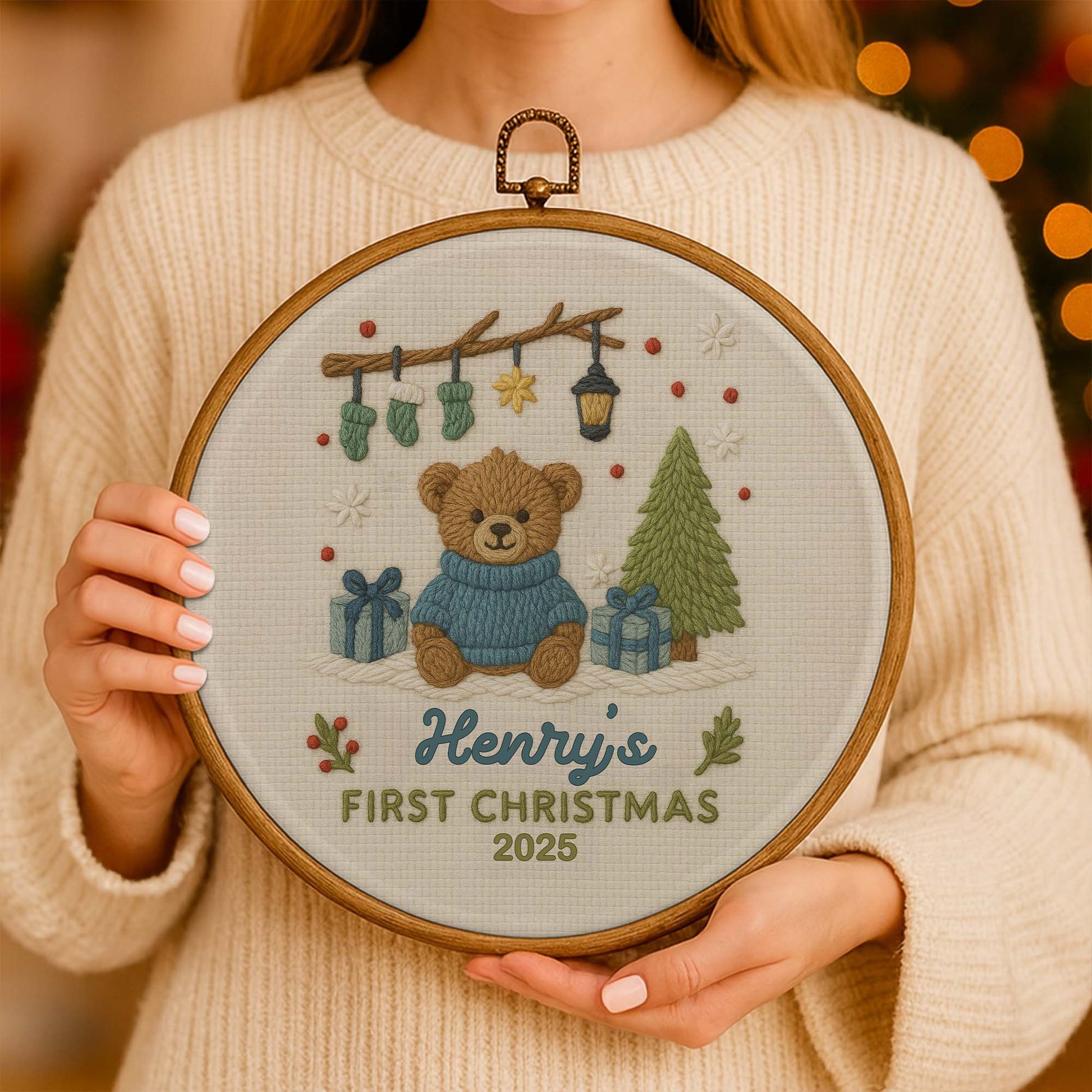 Your First Christmas, Teddy Bear And Christmas Tree