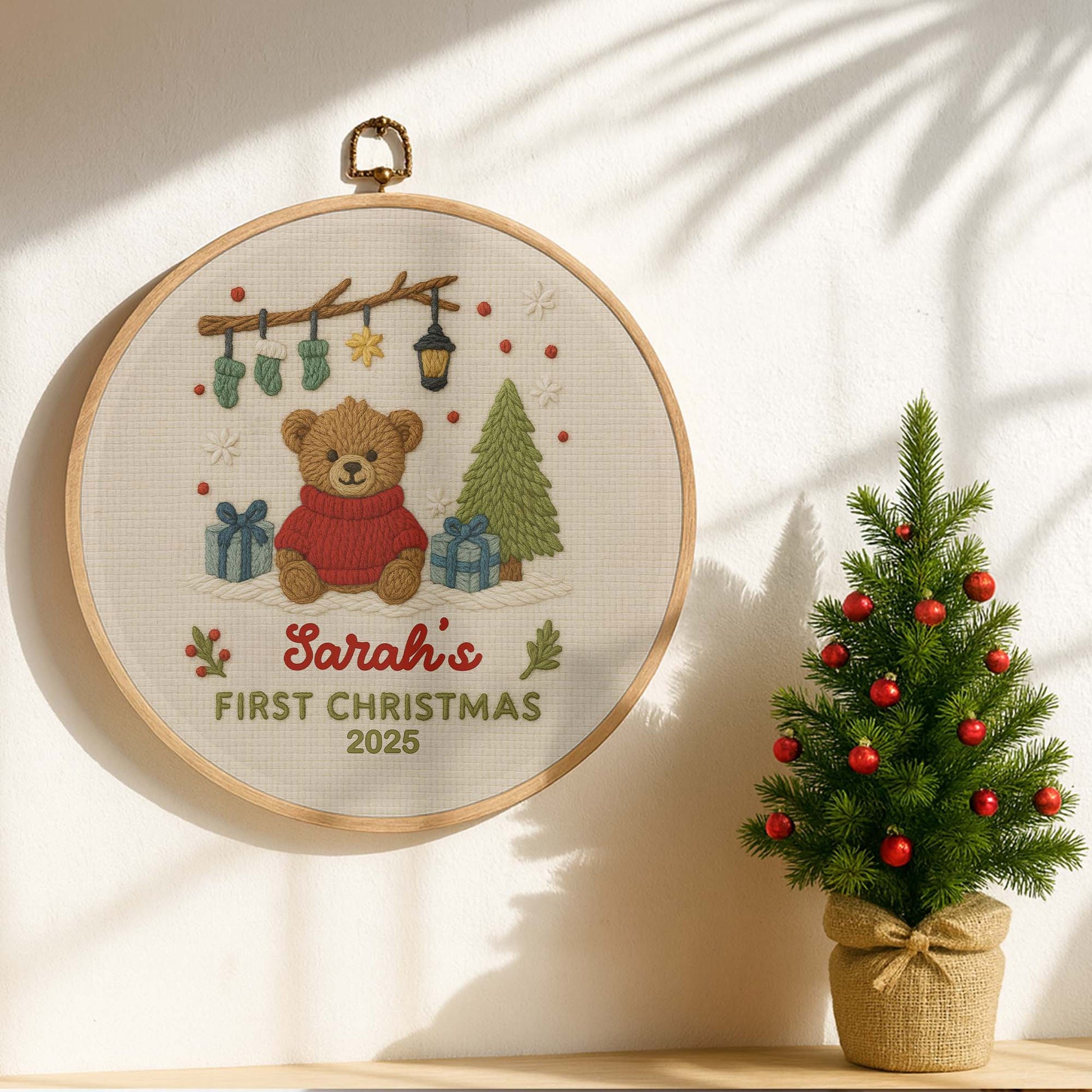 Your First Christmas, Teddy Bear And Christmas Tree