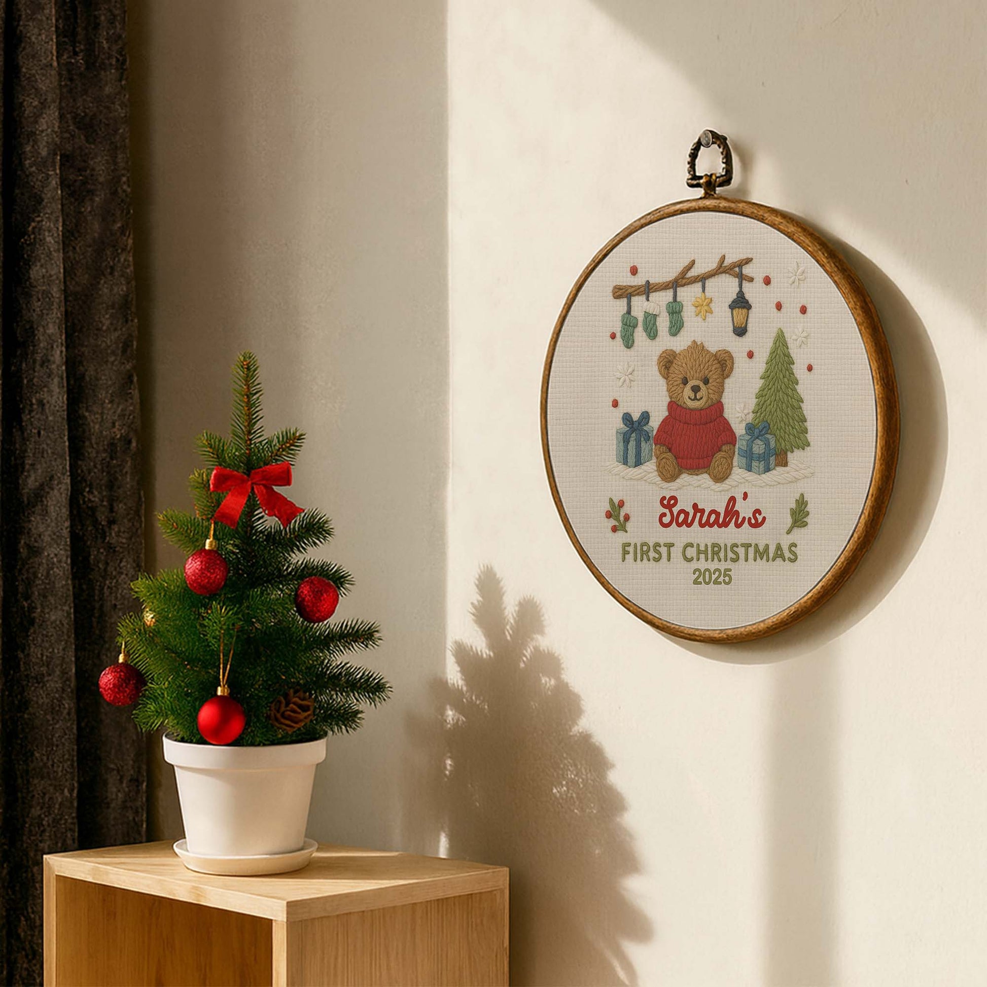 Your First Christmas, Teddy Bear And Christmas Tree