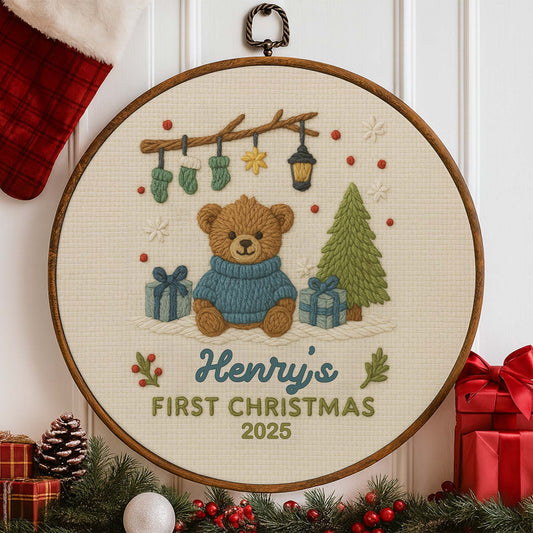 Your First Christmas, Teddy Bear And Christmas Tree