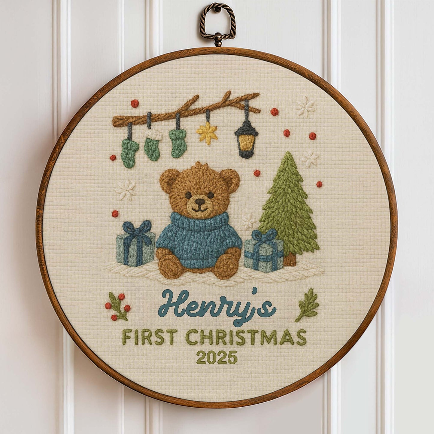 Your First Christmas, Teddy Bear And Christmas Tree