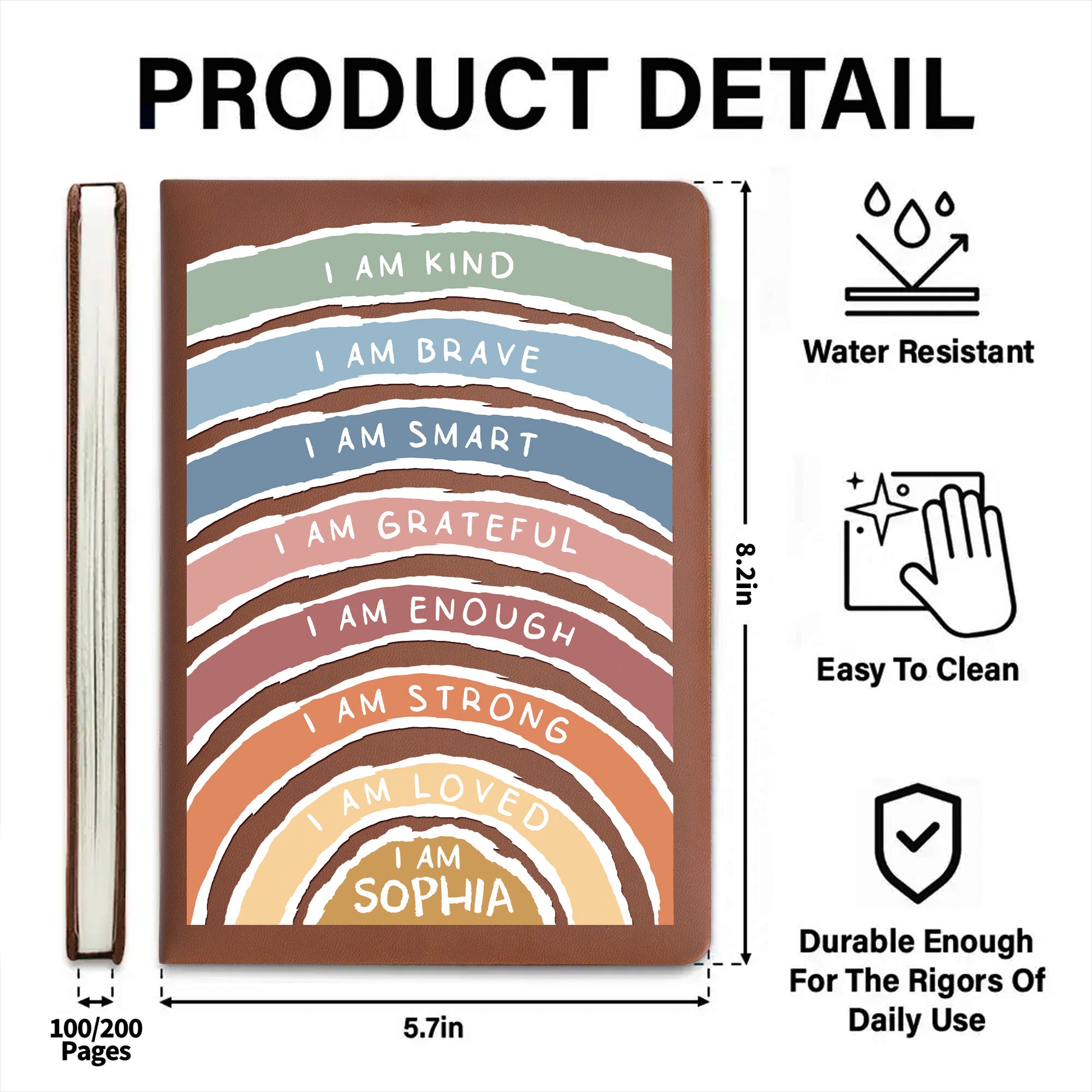 I Am Kind, Brave, Smart, Journal With Inspirational Messages