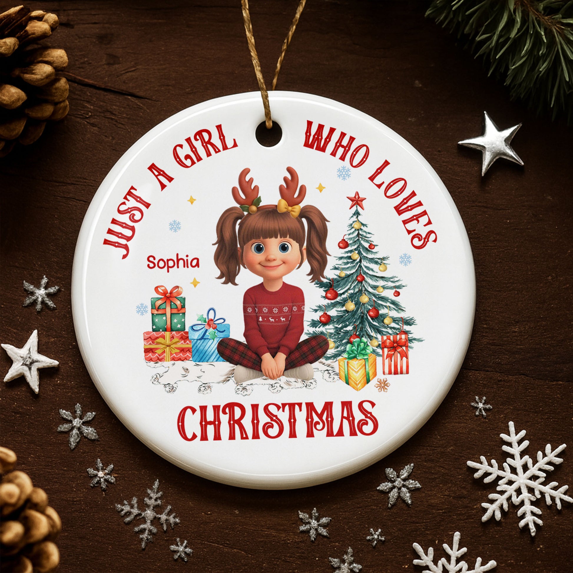 Just A Girl Who Loves Christmas With Festive Decor