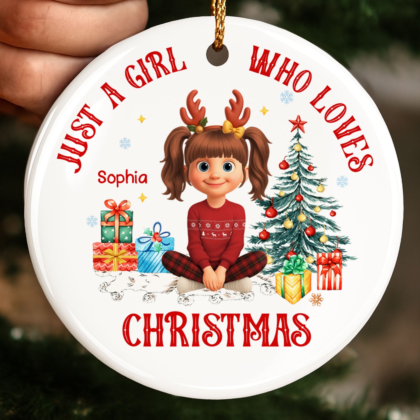 Just A Girl Who Loves Christmas With Festive Decor