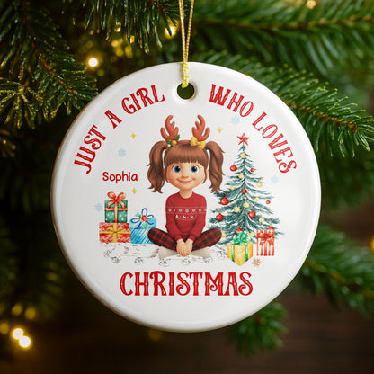 Just A Girl Who Loves Christmas With Festive Decor