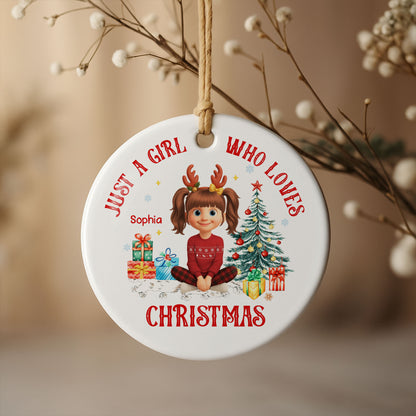 Just A Girl Who Loves Christmas With Festive Decor