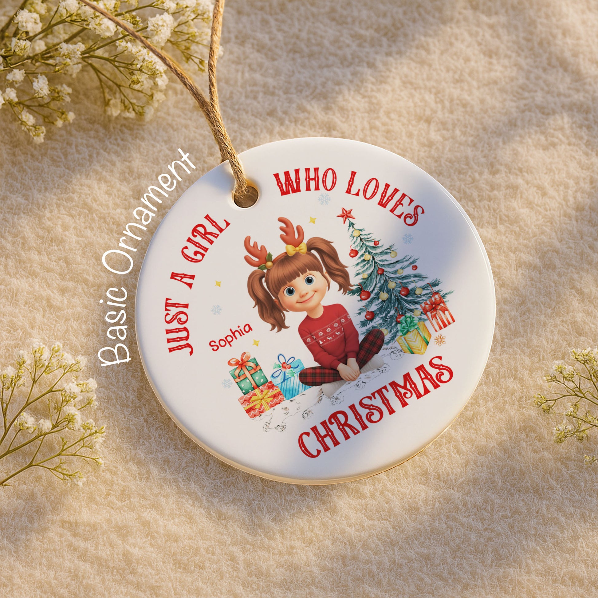 Just A Girl Who Loves Christmas With Festive Decor