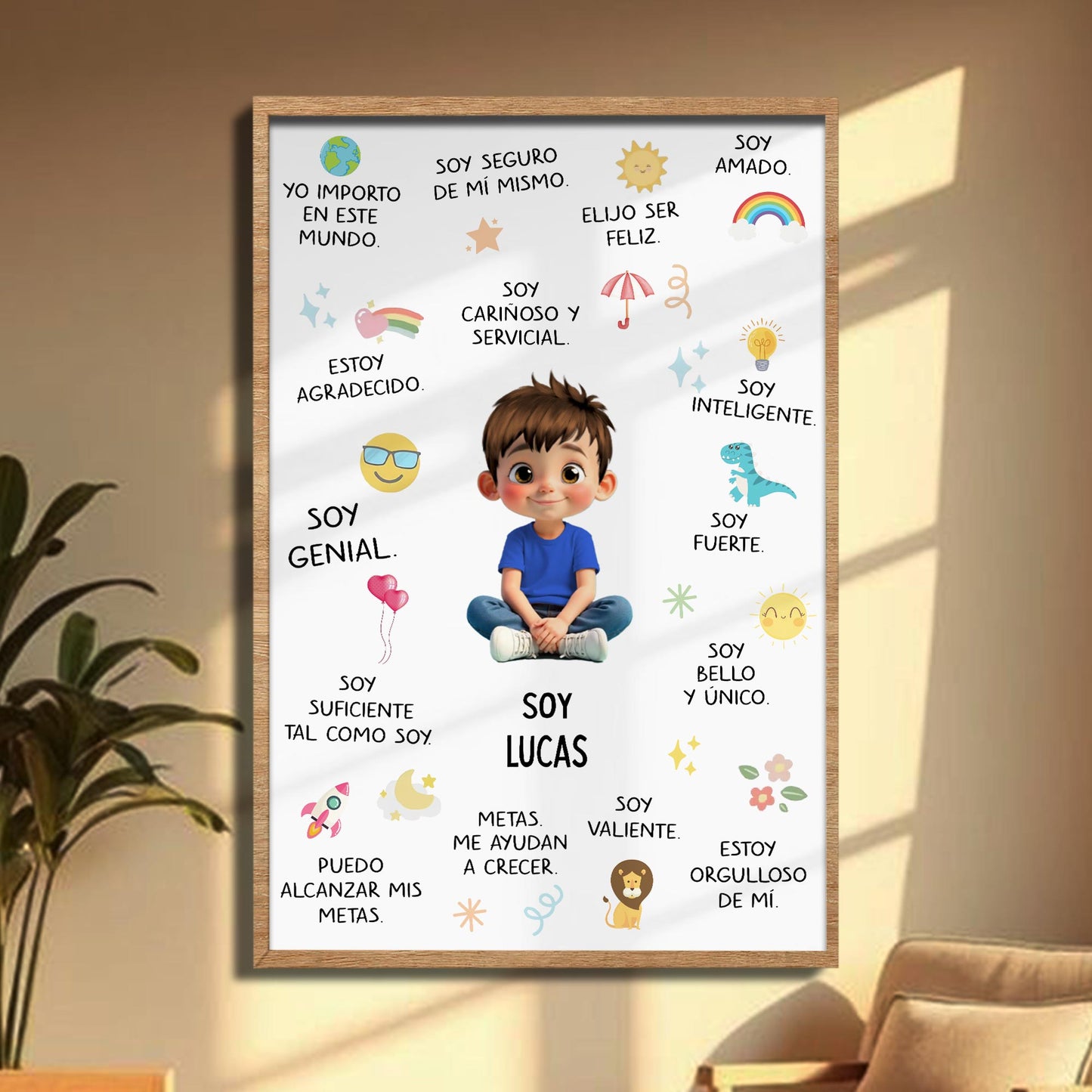 To My Wonderful Daughter, Empowerment And Affirmations - Personalized Custom Vertical Poster - KID366_VPOS