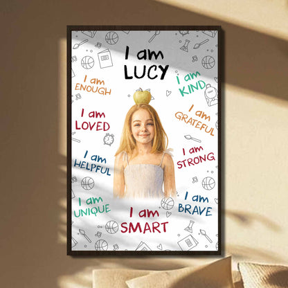 I Am [Name], Empowerment And Positive Affirmations Poster