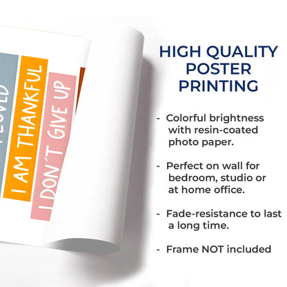 I Dream Big, I Am Brave, Motivational Phrases Poster