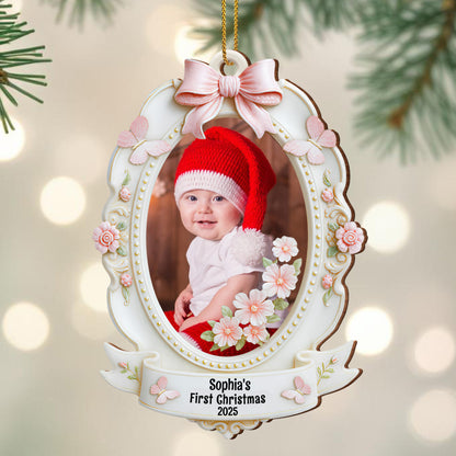 Sophia's First Christmas With Beautiful Flowers