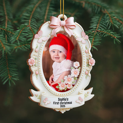 Sophia's First Christmas With Beautiful Flowers