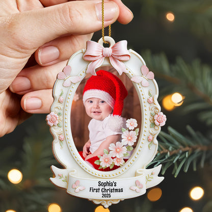 Sophia's First Christmas With Beautiful Flowers