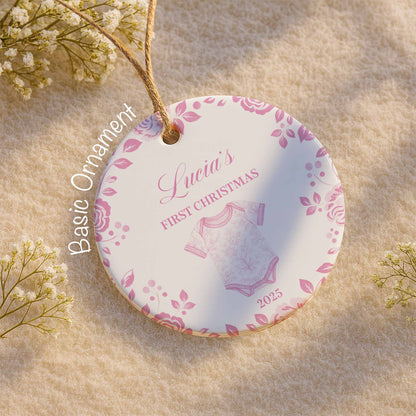 First Christmas Celebration With Leafy Baby Onesie Design