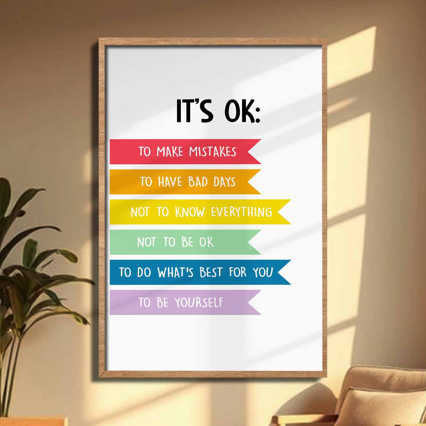 It's Ok To Be Yourself Encouragement Poster