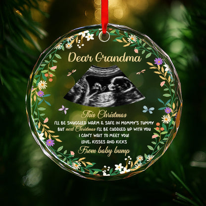 This Christmas Snuggled Safe In Mommy's Tummy Ultrasound Floral Design