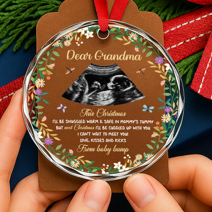 This Christmas Snuggled Safe In Mommy's Tummy Ultrasound Floral Design