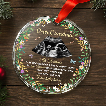 This Christmas Snuggled Safe In Mommy's Tummy Ultrasound Floral Design