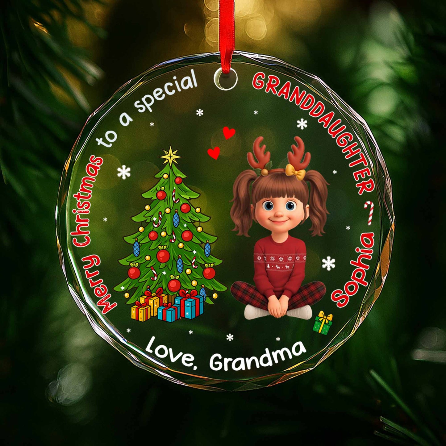 Merry Christmas To A Special Granddaughter With Christmas Tree