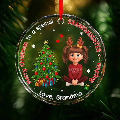 Merry Christmas To A Special Granddaughter With Christmas Tree