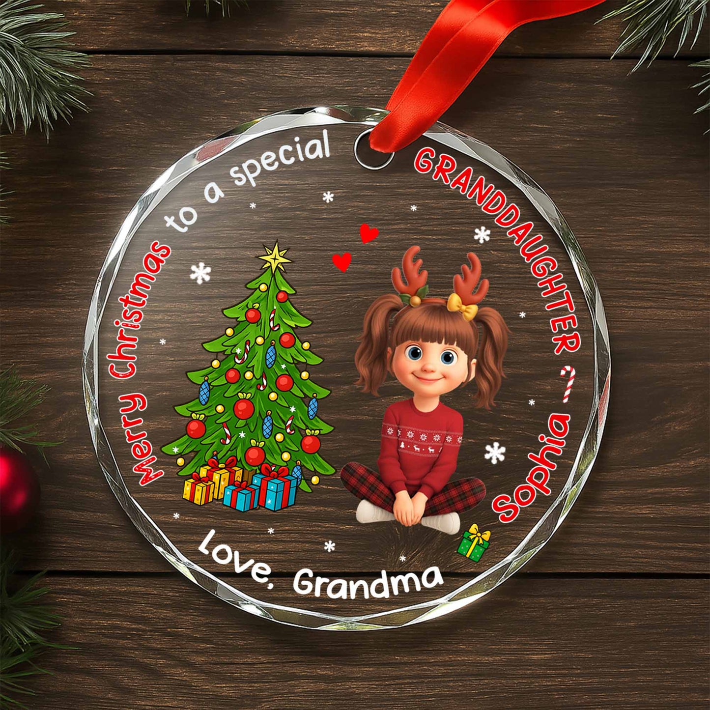 Merry Christmas To A Special Granddaughter With Christmas Tree