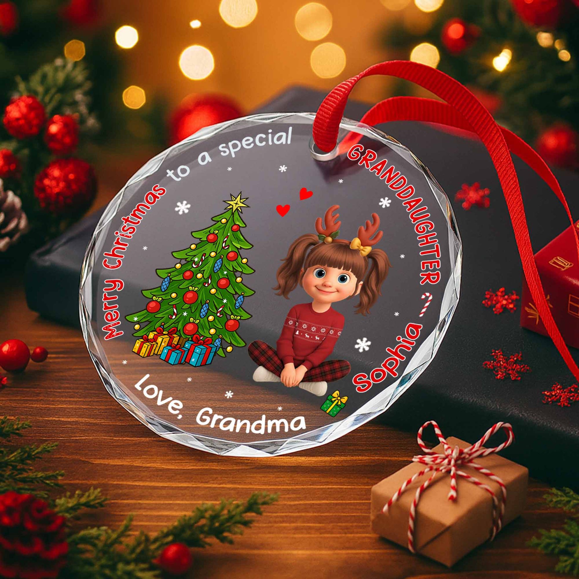 Merry Christmas To A Special Granddaughter With Christmas Tree