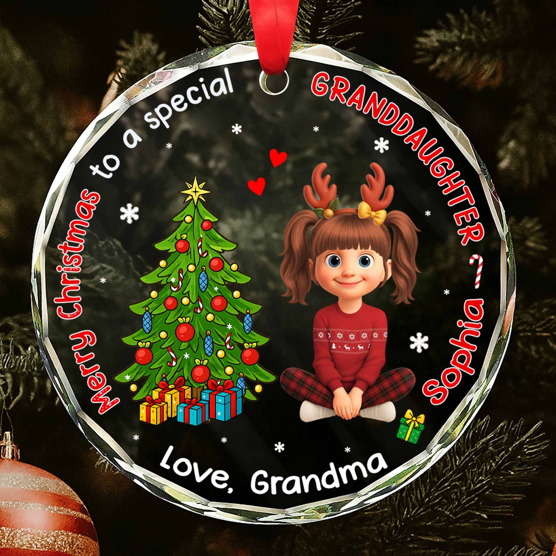 Merry Christmas To A Special Granddaughter With Christmas Tree