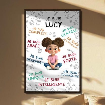 Personalized Positive Affirmations For Young Girl Lucy Poster