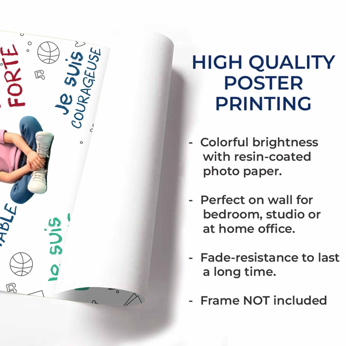 Personalized Positive Affirmations For Young Girl Lucy Poster