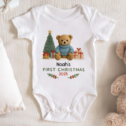 First Christmas Teddy Bear And Gifts
