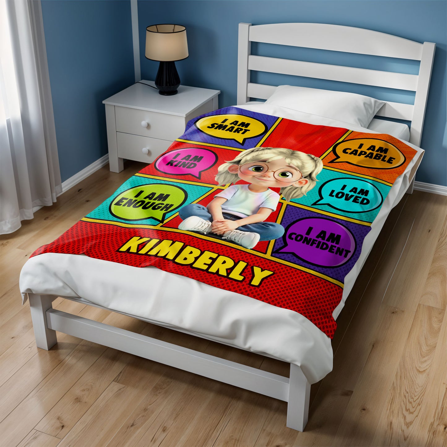 I Am Smart, Kind, Capable, Loved, Enough, Confident, Comics Style Girl