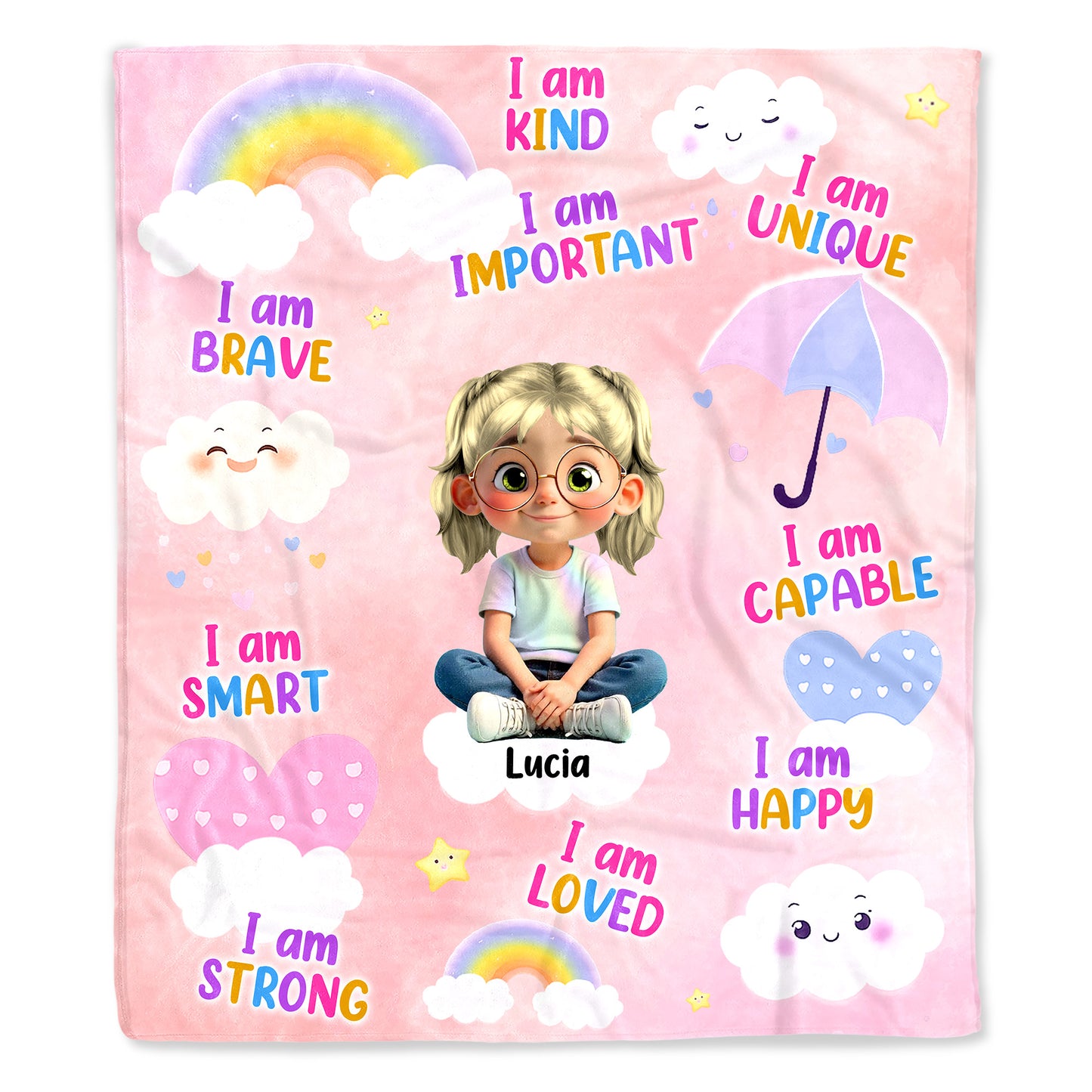 I Am Kind, I Am Important, Unique And Happy Blanket
