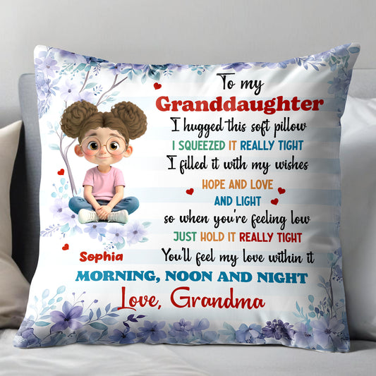 To My Granddaughter, Love And Comfort Pillow Gift