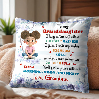 To My Granddaughter, Love And Comfort Pillow Gift