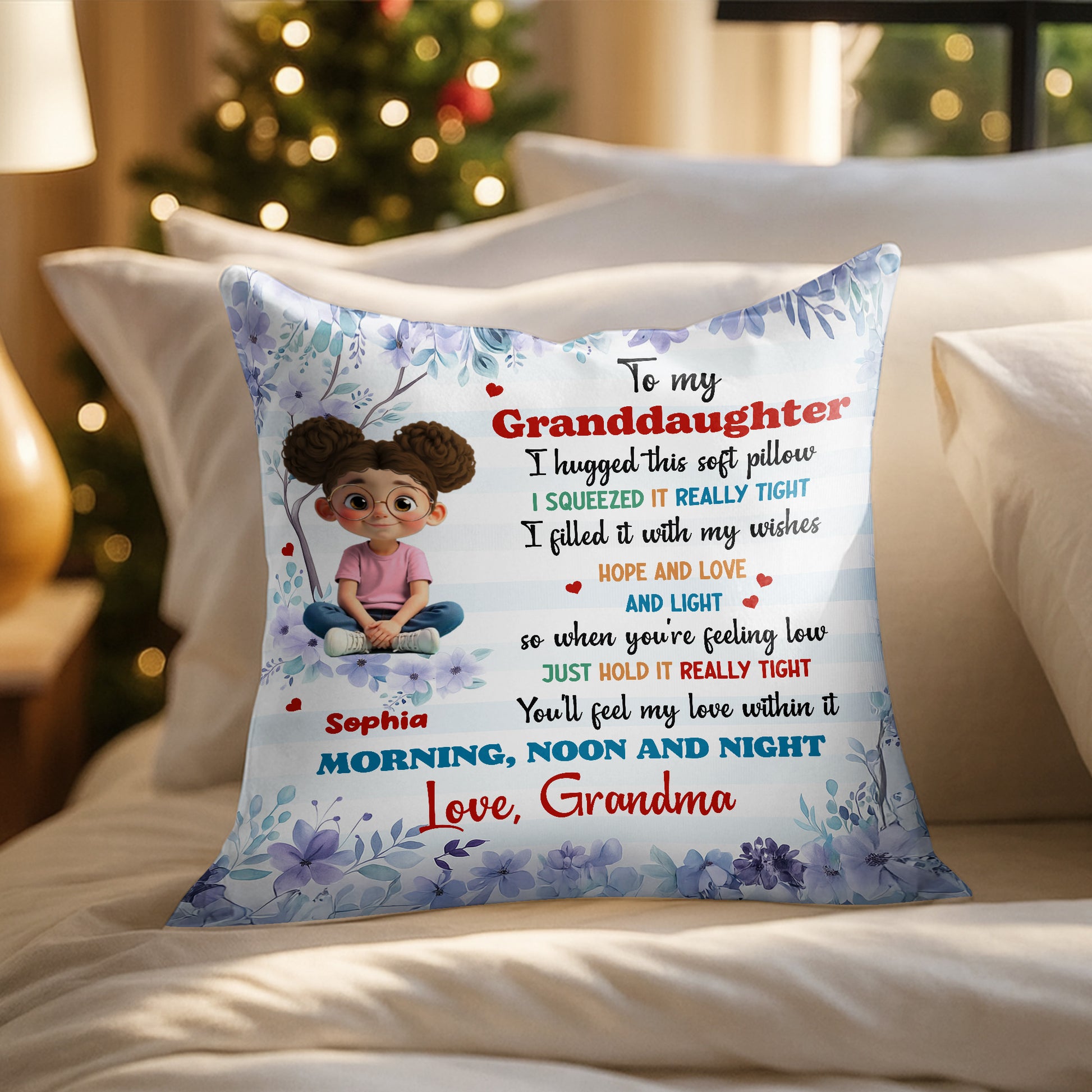 To My Granddaughter, Love And Comfort Pillow Gift
