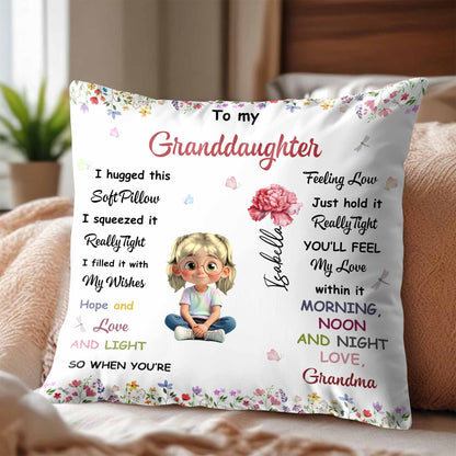 To My Granddaughter, Love And Light Pillow