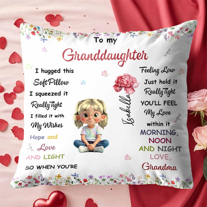 To My Granddaughter, Love And Light Pillow